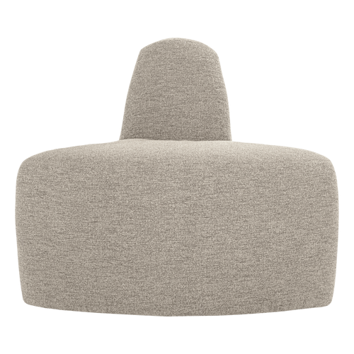 WOOOD eetbank hoek rond rugleuning Mojo Base - Bouclé - Beige - 83x76x76