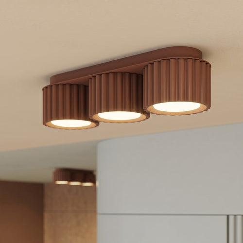Sollux Lighting Plafondlamp AURA 3 mokka Gx53 - 32,5x10x8cm
