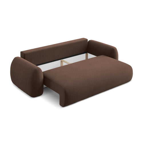 LaMiaSofa 3-zits slaapbank Ferretti - bouclé - taupe - 266x121x95