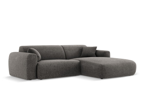 Cosmopolitan Design rechter hoekbank Nolio 4-zits, chenille, grijs - 170x235x72cm