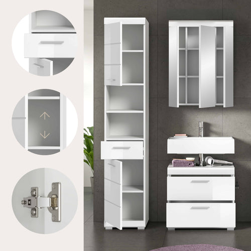 Furnilux Badkamercombinatie Scout 3-Delig - 112cm x 191cm x 37cm