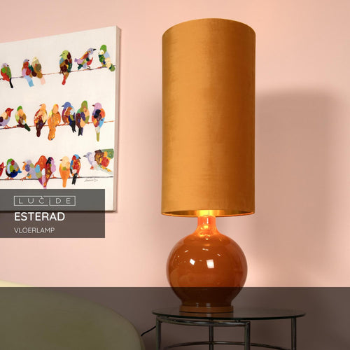 Lucide vloerlamp ESTERAD - 1xE27 - Okergeel - vtwonen shop