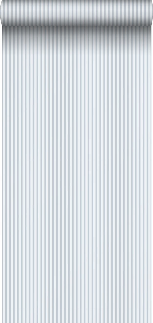 Sanders & Sanders behang strepen vergrijsd blauw - 50 x 900 cm - 935388