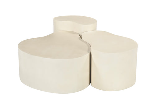 Brix salontafel Organic Sandy - 85cm - beton / MDF