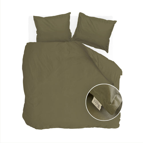 Walra - Dekbedovertrek Vintage Satin - 200x220 cm - Groen