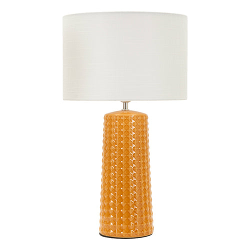 Mauro Ferretti tafellamp - 30x52 cm - mosterdgeel/wit