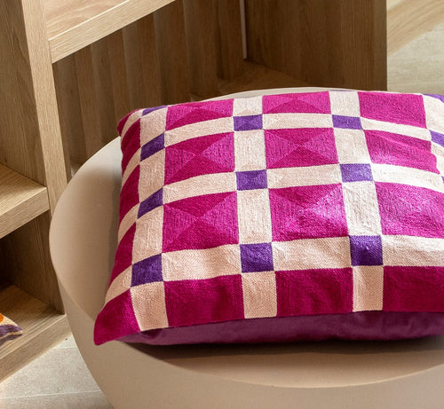 Dutch Decor set sierkussens - Blocks en Caith - Roze - vtwonen shop