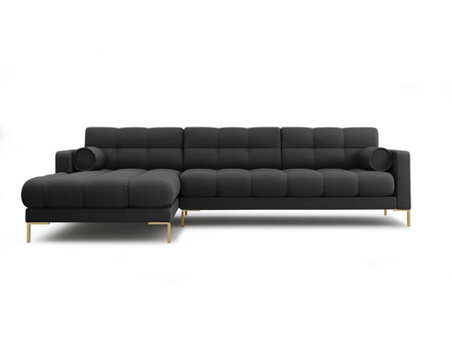 Cosmopolitan Design linker hoekbank Bali 5-zits, structurele stof, donkergrijs - 185x293x75cm