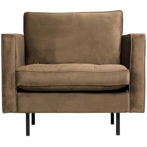 BePureHome classic fauteuil Rodeo - Velvet - Taupe - 83x98x88 - vtwonen shop