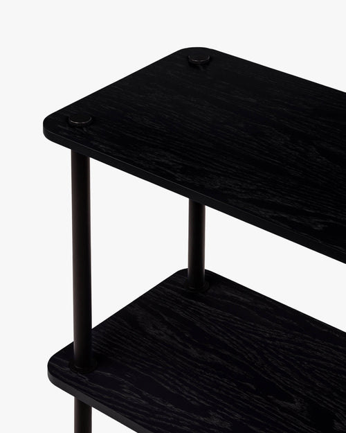 noo.ma Teidi 2-laags houten rekunit - modulair, eikenfineer, 115 x 38 x 9 cm
