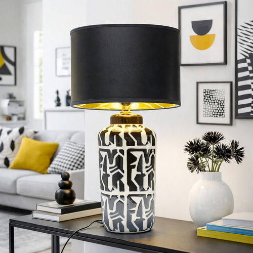 Kare Design Tafellamp Artistico zwart en wit