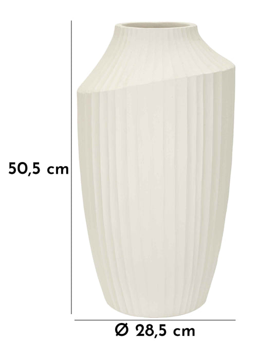 Mauro Ferretti vaas - 28,5x50,5 cm - crème