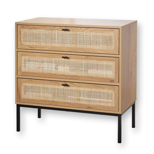 Calicosy - JAYA Ladekast Slaapkamer - Licht hout - 39x80x79 cm