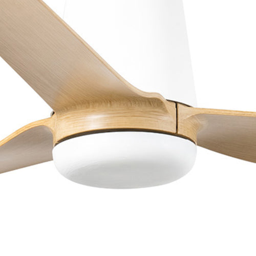 Faro PUNT Tub medium wit, licht hout DC-plafondventilator met 6 snelheden