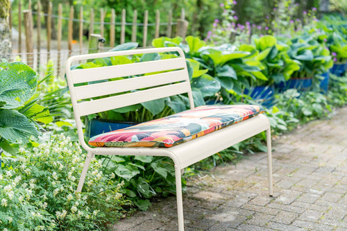 MaximaVida metalen tuinbank Max 120 cm ivoor