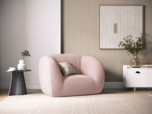 Cosmopolitan Design Fauteuil Essen boucle, poederroze - 95x130x86cm