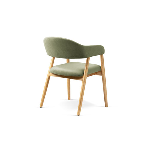 Set van 2 stoelen Adra flueel groente - 59x56x77cm