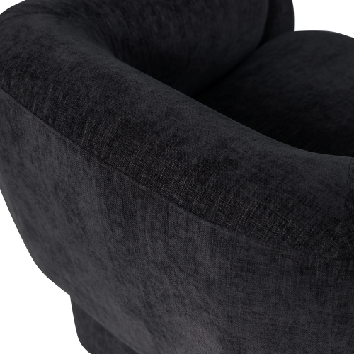 WOOOD fauteuil Moru - Chenille - Denimblauw - 83x90x71