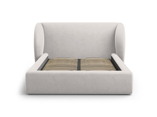 Micadoni Opbergbed met hoofdeinde Miley 160x200cm, flueel, geld - 230x207x100cm