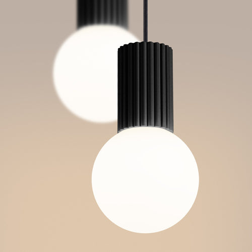 Sollux Lighting Hanglamp HALO 2P zwart - 15x15x120cm