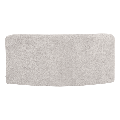 WOOOD eetbank halfronde hoek rug Mojo Base - Wollig - Ecru - 83x152x76