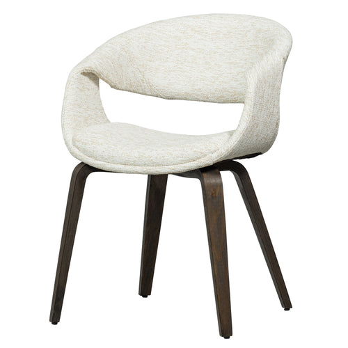WOOOD eetkamerstoelen houten bruinen poot Yossi - Naturel - Set van 2