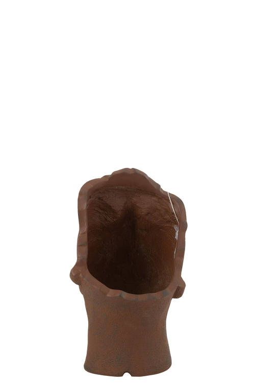 J-Line bloempot David - keramiek - roest - small - Ø 22 cm - vtwonen shop