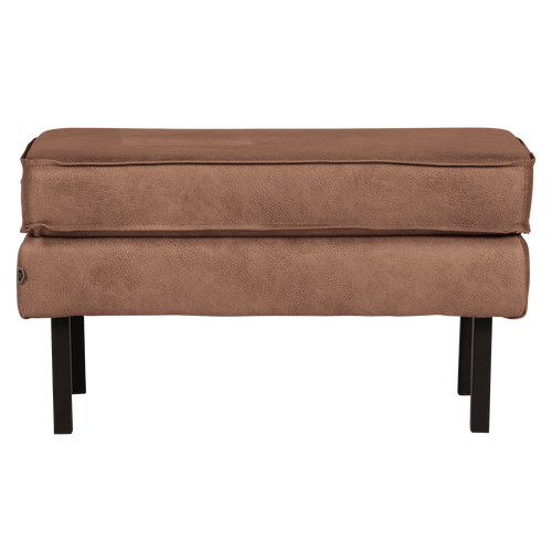 WOOOD hocker op poten Rodeo - Recycle Leer - Cognac - 45x84x54