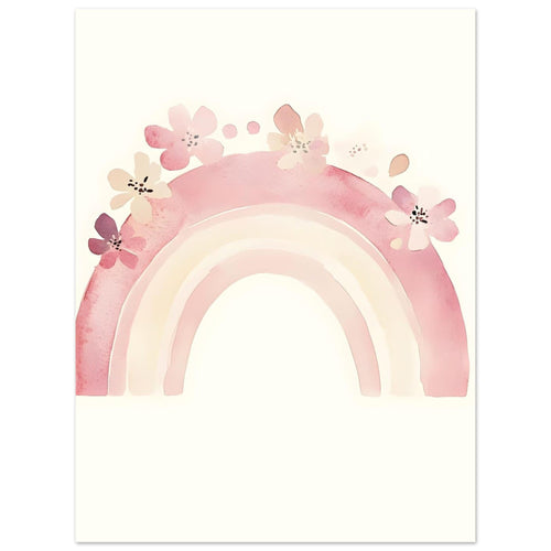 Artfulprints  Bloemen regenboog   poster 30x40 cm - vtwonen shop