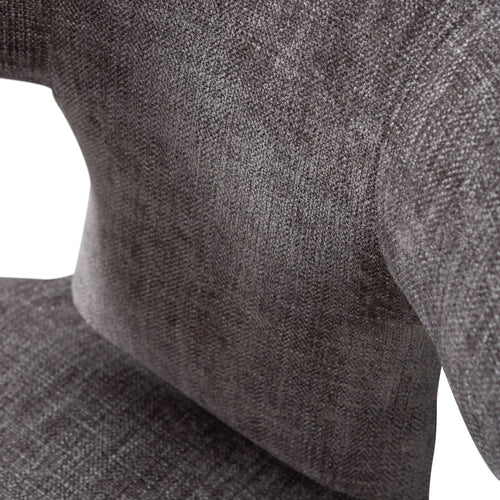 WOOOD eetkamerstoelen Permit - Polyester - Espresso - Set van 6