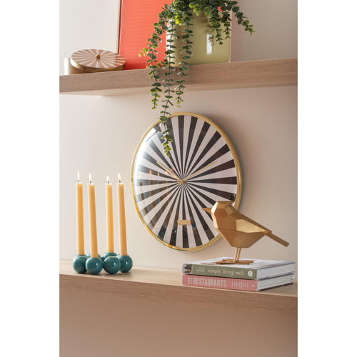 Karlsson wandklok Candy Swirl Dome - zwart - Ø40cm - vtwonen shop