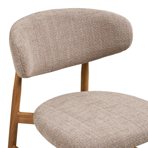 Nolon Jolien barkruk 65 cm taupe mixed  - naturel onderstel