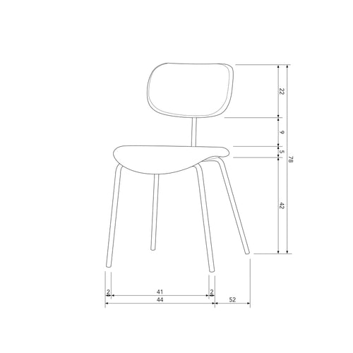 WOOOD eetkamerstoelen Link - Polypropyleen - Zand - Set van 2 - vtwonen shop