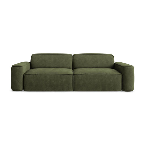 LaMiaSofa 4-zits bank Melissa - chenille stof - olijf - 244x102x70