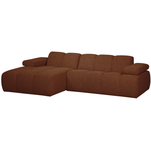 WOOOD chaise longue bank links Mojo - Bouclé - Roest Bruin Melange