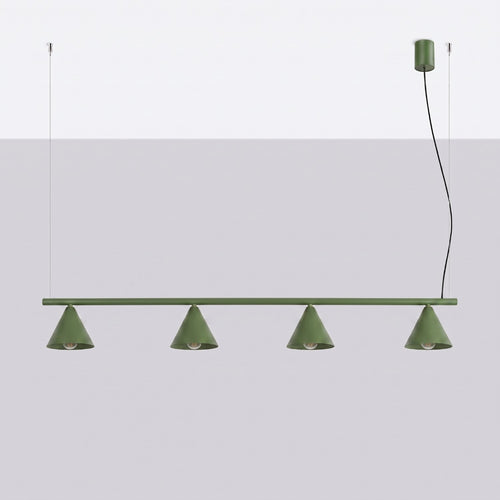 Sollux Lighting Kroonluchter NOX 4L olijfgroen - 122x14x215cm
