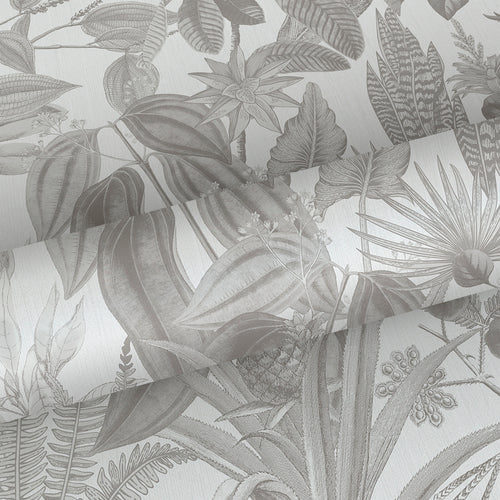 Sanders & Sanders behang tropische bladeren en bloemen grijs - 53 cm x 10 m - 640241 - vtwonen shop