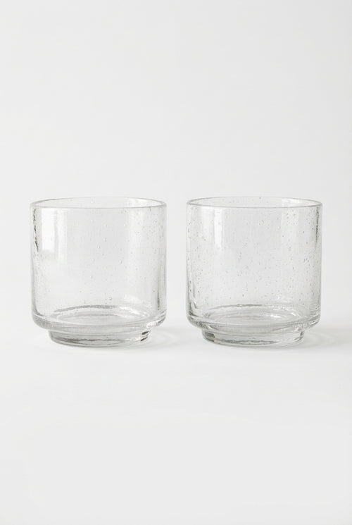 vtwonen - Kandelaren - Glas - 10x10cm - Transparant - Set van 2