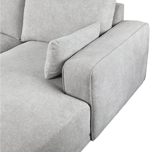 Furnhouse chaise longue bank rechts California - Lichtgrijs - Stof - 105x305x85