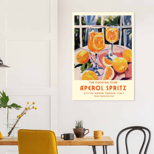 Artfulprints  Aperol Spritz - The cocktail club II   poster 70x100 cm - vtwonen shop