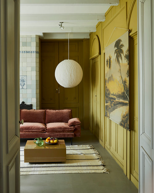 HKLIVING bank Retro  – royal velvet magnolia – 3-zits - vtwonen shop