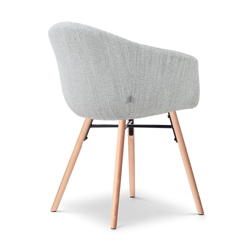 Nolon Nena-Otis Eetkamerstoel Grijs Melange - Armleuning - Stof - vtwonen shop