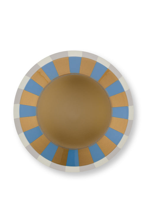 Pip Studio Vaas Stripes - Metaal - Navy/ Goud - 24x29cm - vtwonen shop