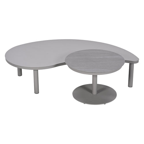 Garden Impressions Zante loungetafels set van 2 - taupe - cantostone Napoli sand