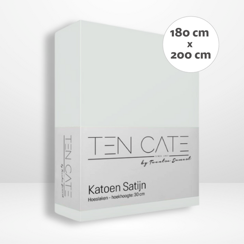 Ten Cate hoeslaken - 100% katoensatijn - 180x200 - naturel