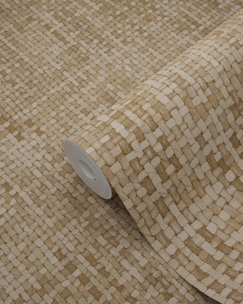 Origin Wallcoverings behang geweven linnenstructuur beige bruin - 50 x 900 cm - 348049 - vtwonen shop