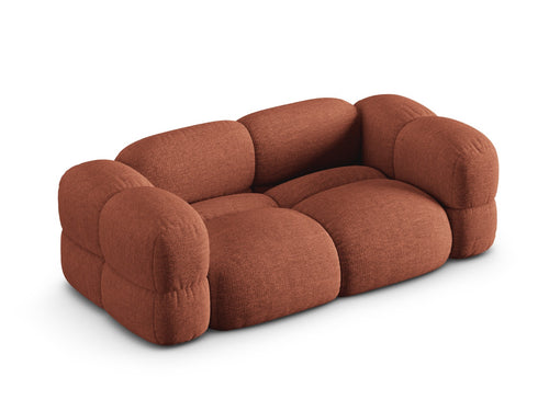 Cosmopolitan Design Bank Loretto 3-zits, structurele stof koraal - 100x210x68cm