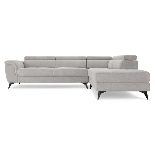 Furnhouse chaise longue bank rechts Betis - Grijs - Stof - 95x290x90
