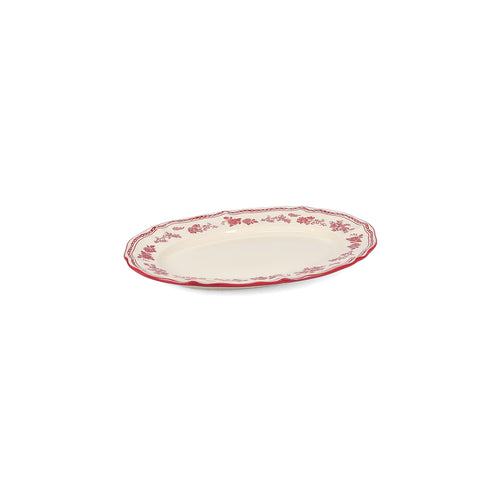 S|P Collection - Serveerschaal 25,5x18cm ovaal burgundy Cyril - Set van 2