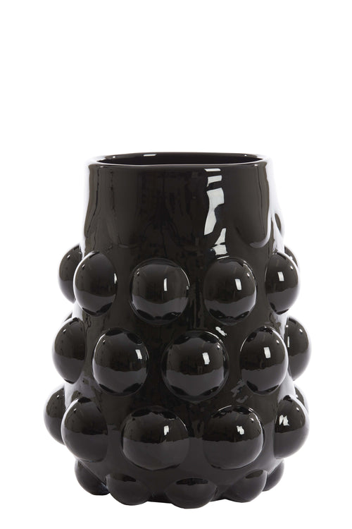 Light & Living vaas HAROA - Ø24x30cm - zwart